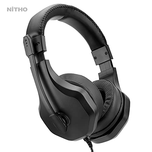 Nitho Nx120S Stereo Foldable Wired Over Ear Headphones With Mic Compatible With Ps4/Xbox One/Switch/Phone Nitho Nx120S Stereo Foldable Wired Over Ear Headphones With Mic Compatible With Ps4/Xbox One/Switch/Phone