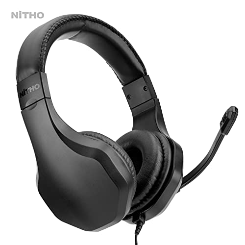 Nitho Nx120S Stereo Foldable Wired Over Ear Headphones With Mic Compatible With Ps4/Xbox One/Switch/Phone Nitho Nx120S Stereo Foldable Wired Over Ear Headphones With Mic Compatible With Ps4/Xbox One/Switch/Phone