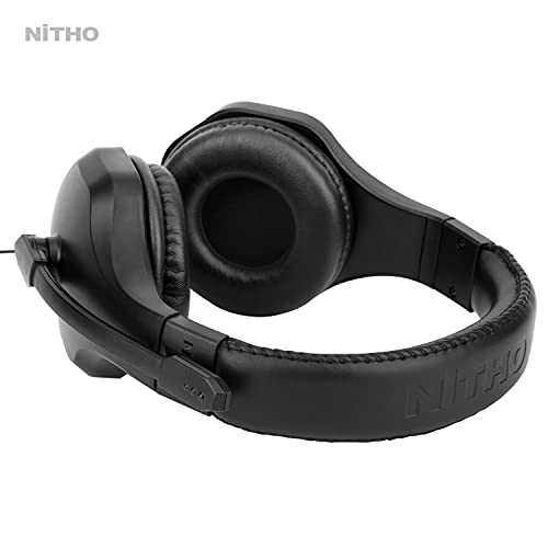 Nitho Nx120S Stereo Foldable Wired Over Ear Headphones With Mic Compatible With Ps4/Xbox One/Switch/Phone Nitho Nx120S Stereo Foldable Wired Over Ear Headphones With Mic Compatible With Ps4/Xbox One/Switch/Phone