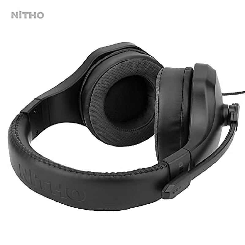 Nitho Nx120S Stereo Foldable Wired Over Ear Headphones With Mic Compatible With Ps4/Xbox One/Switch/Phone