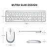 iClever Wireless Keyboard and Mouse GK08 White