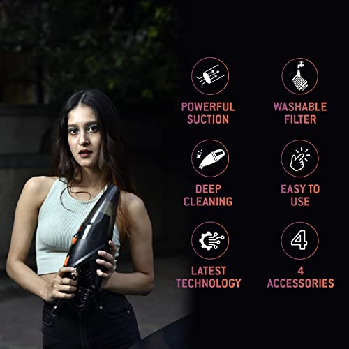 WOSCHER 2003 High Power Auto Car Vacuum Cleaner for Deep Cleaning with DC 12V, 140W Vacuum Motor and 5000 PA Powerful Suction, Black WOSCHER 2003 High Power Auto Car Vacuum Cleaner for Deep Cleaning with DC 12V, 140W Vacuum Motor and 5000 PA Powerful Suction, Black