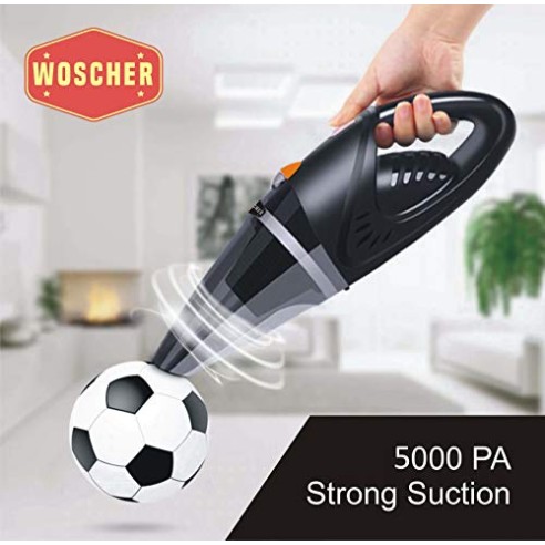 WOSCHER 2003 High Power Auto Car Vacuum Cleaner for Deep Cleaning with DC 12V, 140W Vacuum Motor and 5000 PA Powerful Suction, Black WOSCHER 2003 High Power Auto Car Vacuum Cleaner for Deep Cleaning with DC 12V, 140W Vacuum Motor and 5000 PA Powerful Suction, Black