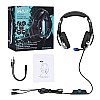 ONIKUMA K12 Stereo Gaming Headset with Mic, Controls and LED light for PC, PS4, Xbox and Mobiles (Black/Blue)