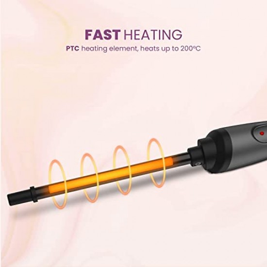 AGARO HC-8001 Chopstick Hair Curler with 10 mm Barrel & PTC Heating Technology (Black)