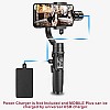 hohem Gimbal Stabilizer for Smartphone, 3-Axis Phone Gimbal for Android and iPhone 13,12,11 PRO, Stabilizer for Video Recording black