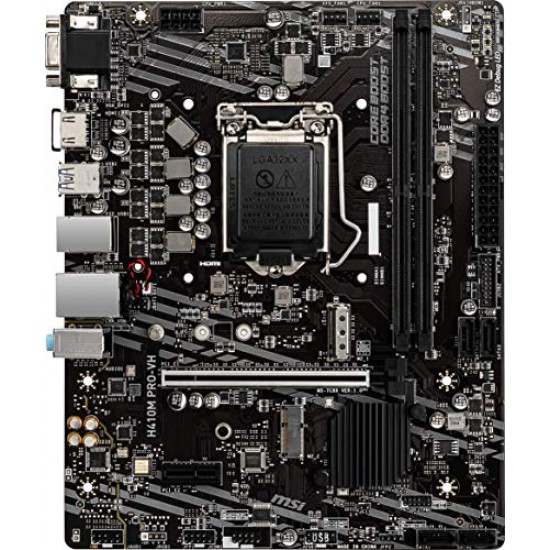 MSI H410M PRO-VH mATX Motherboard (10th Gen Intel Core, LGA 1200 Socket, DDR4, USB 3.2 Gen 1)