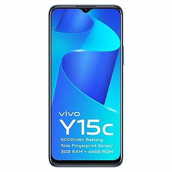 Vivo Y15C (Mystic Blue, 3GB RAM, 64GB Storage) Refurbished