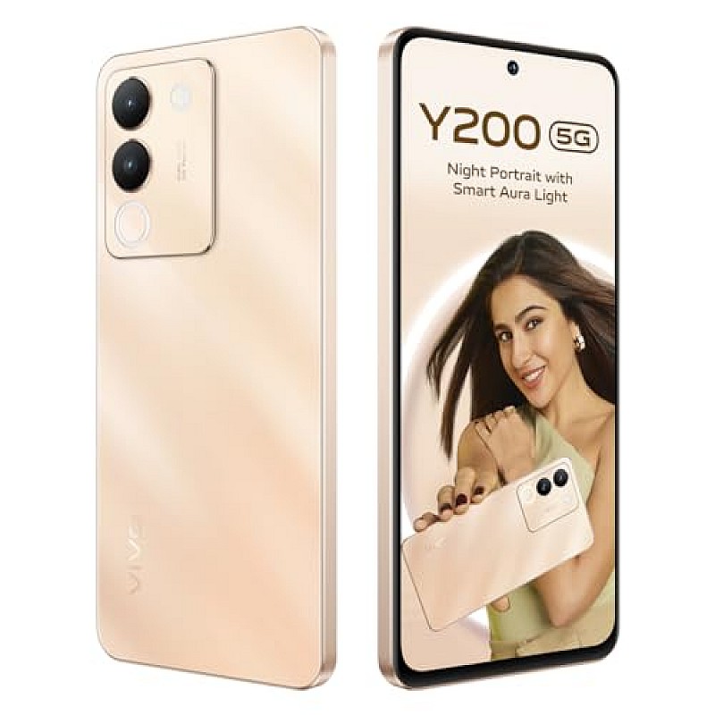 Vivo Y200 5G (Desert Gold, 8GB RAM, 128GB Storage) Refurbished