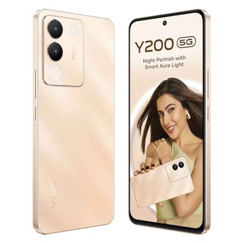 Vivo Y200 5G (Desert Gold, 8GB RAM, 128GB Storage) Refurbished