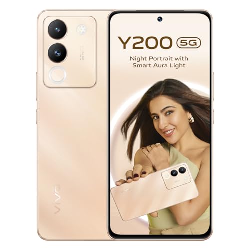 Vivo Y200 5G (Desert Gold, 8GB RAM, 128GB Storage) Refurbished