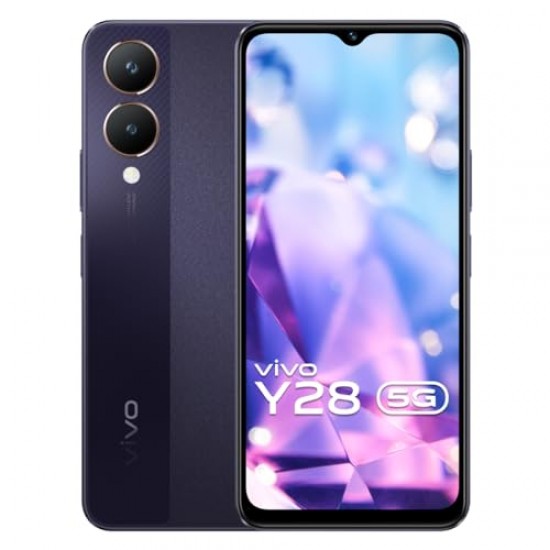 Vivo Y28 5G (Crystal Purple, 6GB RAM, 128GB Storage) Refurbished 