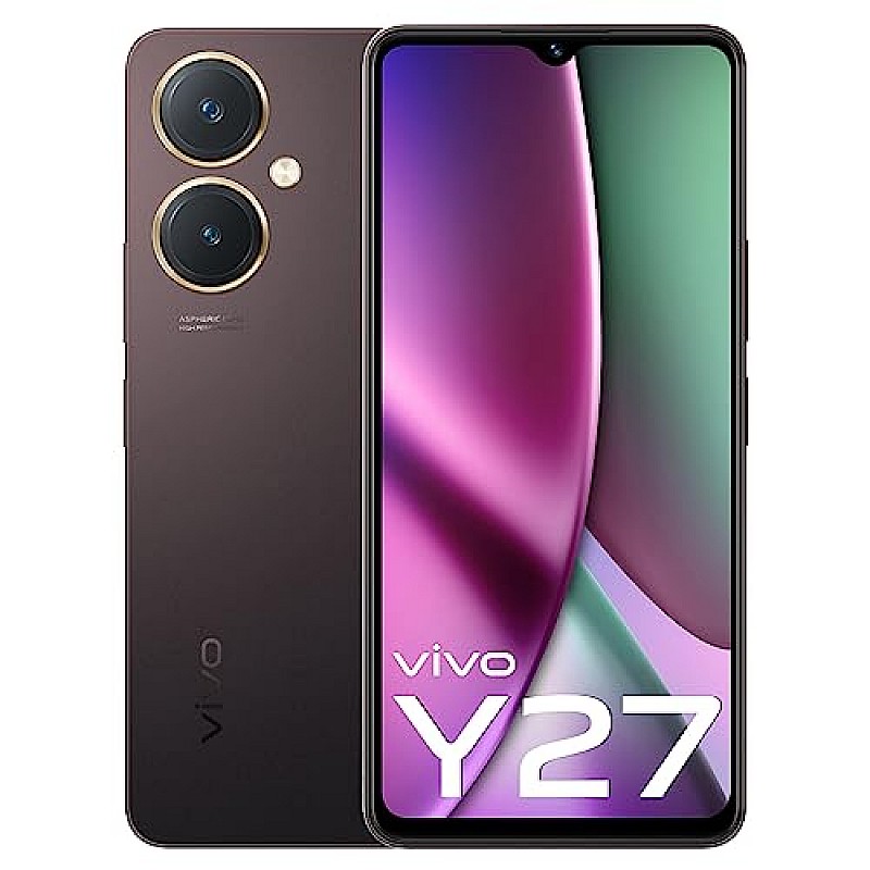 Vivo Y27 (Burgundy Black, 6GB RAM, 128GB Storage) Refurbished 