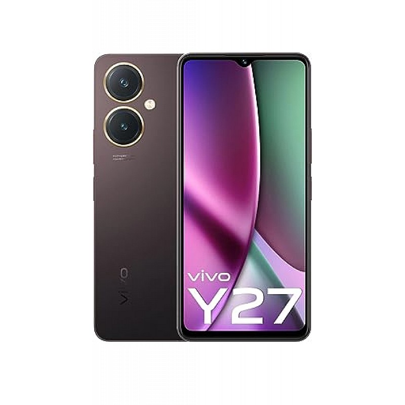 Vivo Y27 (Burgundy Black, 6GB RAM, 128GB Storage) Refurbished 