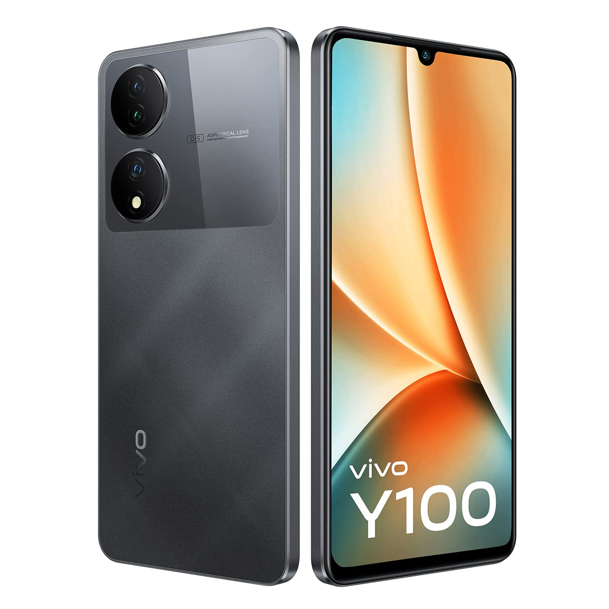 Vivo Y100 5G (Metal Black, 8GB RAM, 128GB Storage) refurbished