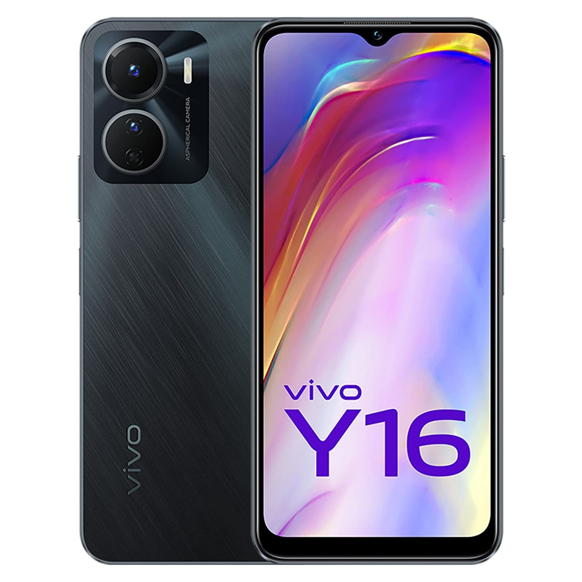 vivo Y16 Stellar Black, 3GB RAM, 32GB Storage refurbished
