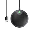 Maono AU-BM10 Boundary Conference USB Microphone with Mute and Headphone Playback, Omnidirectional Mic, Black