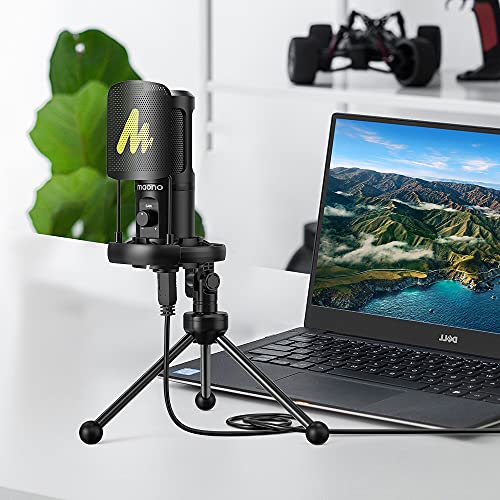 Maono AU-A04TR USB Condenser Cardioid Microphone Kit with Tripod for Podcast, PC, Gaming, Recording, YouTube, Vlogging Maono AU-A04TR USB Condenser Cardioid Microphone Kit with Tripod for Podcast, PC, Gaming, Recording, YouTube, Vlogging