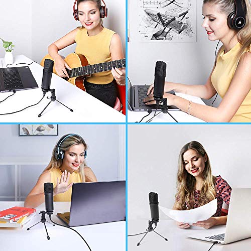 Maono AU-A04TR USB Condenser Cardioid Microphone Kit with Tripod for Podcast, PC, Gaming, Recording, YouTube, Vlogging Maono AU-A04TR USB Condenser Cardioid Microphone Kit with Tripod for Podcast, PC, Gaming, Recording, YouTube, Vlogging