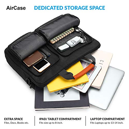 AirCase C26 13.3 Inch/14 Inch Messenger Laptop Bag with Shoulder Strap (Black) AirCase C26 13.3 Inch/14 Inch Messenger Laptop Bag with Shoulder Strap (Black)