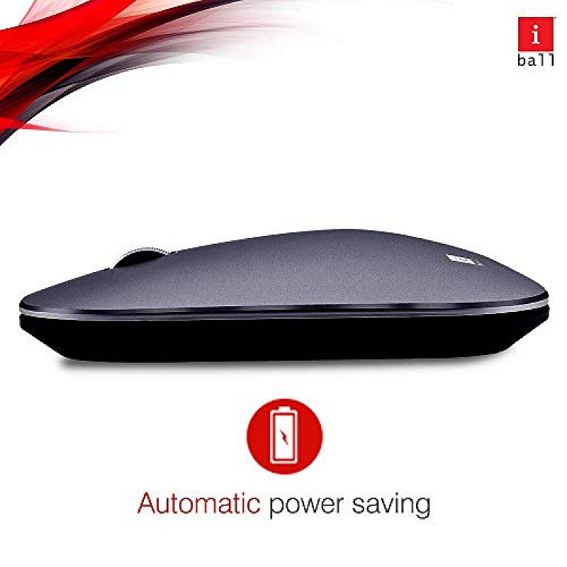 iBall G1000 Silent Button Metal Premium Wireless Mouse with Nano Receiver PC/Mac/Laptop-Silver