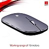 iBall G1000 Silent Button Metal Premium Wireless Mouse with Nano Receiver PC/Mac/Laptop-Silver