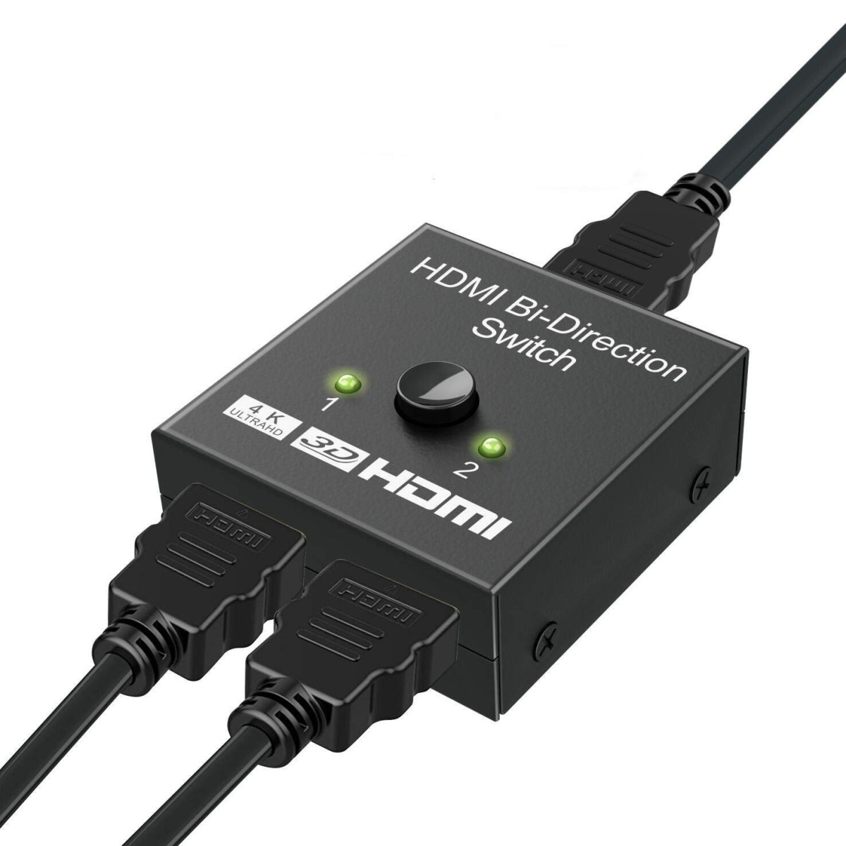 HDMI Bi-Direction Switchï¼Å’HDMI Splitter 4K, 2 x 1 or 1 x 2 HDMI Switch Bidirectional HDMI switcher for (Black)