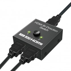 HDMI Bi-Direction Switchï¼Å’HDMI Splitter 4K, 2 x 1 or 1 x 2 HDMI Switch Bidirectional HDMI switcher for (Black) 