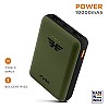 URBN 10000 mAh Li-Polymer Ultra Compact Power Bank 12W Fast Charge Dual USB Output Type C Micro Input Pocket Size (Camo)