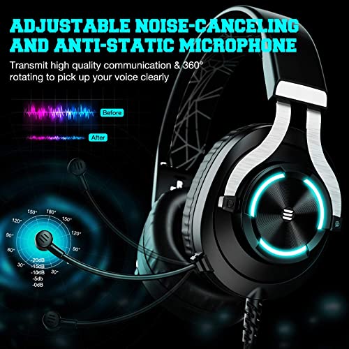 Eksa E3000 Gaming Wired On Ear Headphones Noise Cancelling, Led Light For Pc, Ps4, Ps5 (Black) Eksa E3000 Gaming Wired On Ear Headphones Noise Cancelling, Led Light For Pc, Ps4, Ps5 (Black)