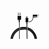 Mi Xiaomi 2-in-1 USB Cable 100Cm Black Multipurpose Cable Which Supports Both Type C & Type B/Micro USB Devices Black