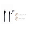 Mi Xiaomi 2-in-1 USB Cable 100Cm Black Multipurpose Cable Which Supports Both Type C & Type B/Micro USB Devices Black