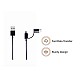 Mi Xiaomi 2-in-1 USB Cable 100Cm Black Multipurpose Cable Which Supports Both Type C & Type B/Micro USB Devices Black