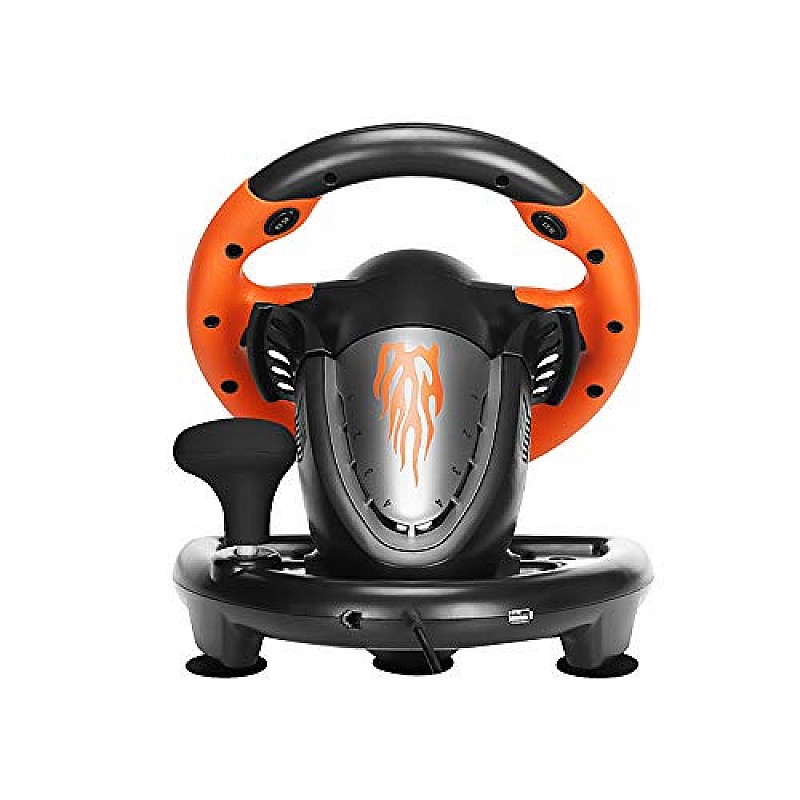 Pxn Pc Racing V3Ii 180 Degree Universal Usb Car Sim Race Steering Wheel With Pedals For Pc, Ps3, Ps4, Xbox (Orange)