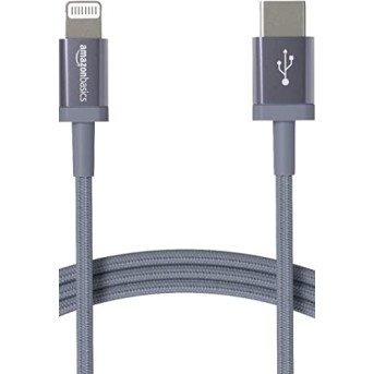 Amazon Basics MFI certified 1.8M USB C to lightning aluminum with nylon braided charging cable (Grey) Amazon Basics MFI certified 1.8M USB C to lightning aluminum with nylon braided charging cable (Grey)
