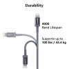 Amazon Basics MFI certified 1.8M USB C to lightning aluminum with nylon braided charging cable (Grey)