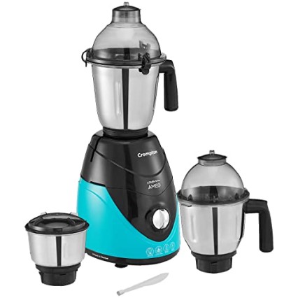 Crompton Ameo 750-Watt Mixer Grinder Motor Vent-X Technology (3 Stainless Steel Jars, Black And Green Crompton Ameo 750-Watt Mixer Grinder Motor Vent-X Technology (3 Stainless Steel Jars, Black And Green
