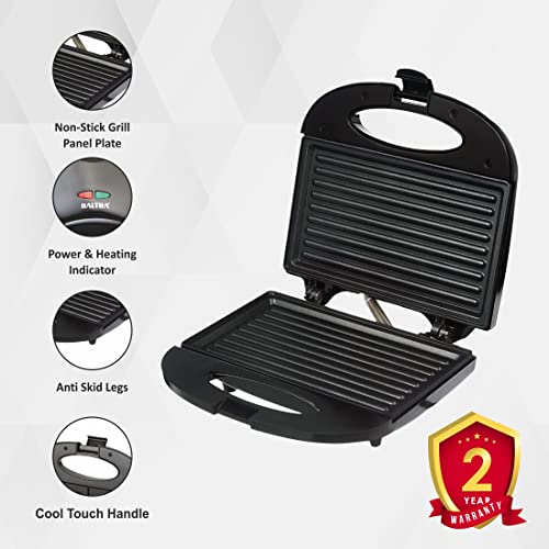 BALTRA Super Grill 750 Watt Sandwich Griller, Black, Small BALTRA Super Grill 750 Watt Sandwich Griller, Black, Small