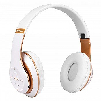 ROXO P30 Wireless Bluetooth Headphone,6 Hours Battery Back Up On A Single Charge,Play Music Through Bluetooth,Aux,Memory Card (White)