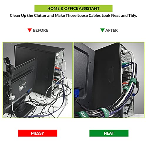 Gizga Essentials Cable Organiser, Cord Management System for PC, TV, Home Theater, Speaker & Cables (Green) Gizga Essentials Cable Organiser, Cord Management System for PC, TV, Home Theater, Speaker & Cables (Green)