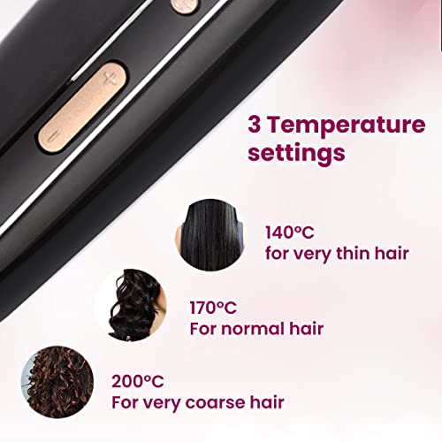 AGARO 4-in1 Hair Styler Straightener Crimper Curler Brush For Women HS1107 Hair Styling Black And Rose Gold AGARO 4-in1 Hair Styler Straightener Crimper Curler Brush For Women HS1107 Hair Styling Black And Rose Gold