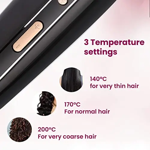 AGARO 4-in1 Hair Styler Straightener Crimper Curler Brush For Women HS1107 Hair Styling Black And Rose Gold