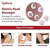 Lifelong LLM225 Rechargeable Head, Scalp Full Body Pain Relief Massager, Electric Head Kneading Massager,4 Speed Modes Brown