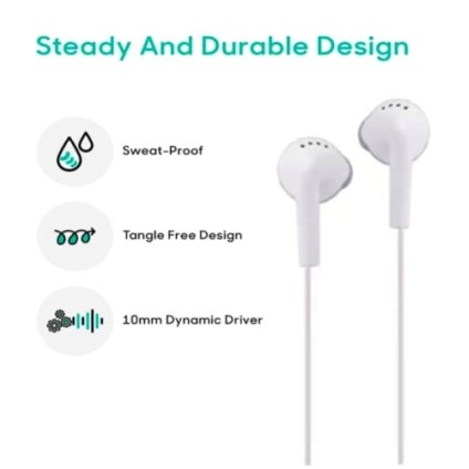 airtree Sumsung Ys EHS61 Earphones Wired in Ear Headphone All Samsung Galaxy 3.5mm Jack Smartphones (White) airtree Sumsung Ys EHS61 Earphones Wired in Ear Headphone All Samsung Galaxy 3.5mm Jack Smartphones (White)