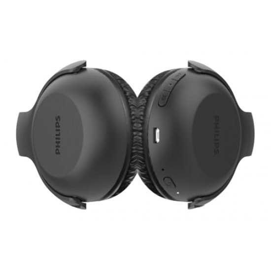 Philips Audio Upbeat TAUH202 On Ear Wireless Bluetooth Headphones with Mic (Black)