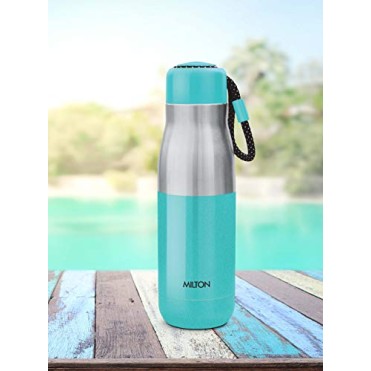 Milton Eminent 600 thermosteel Hot and Cold Water Bottle, 517 ml, Aqua Green Milton Eminent 600 thermosteel Hot and Cold Water Bottle, 517 ml, Aqua Green