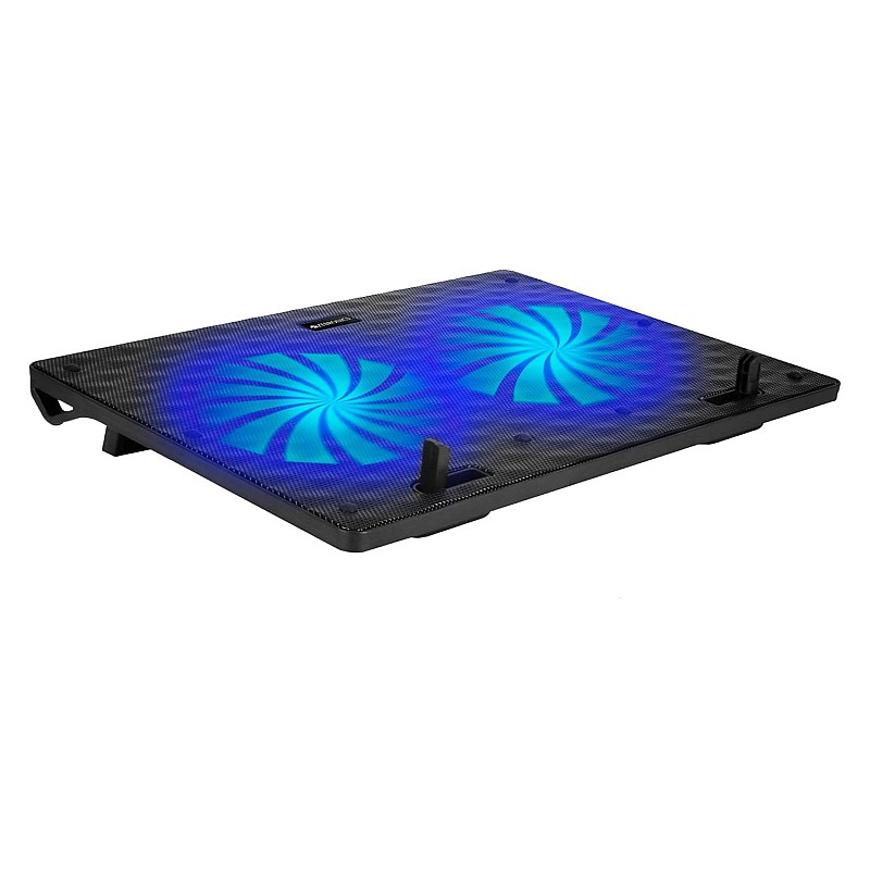 Zebronics, ZEB-NC3300 USB Powered Laptop Cooling Pad with Dual Fan, Dual USB Port and Blue LED Lights-