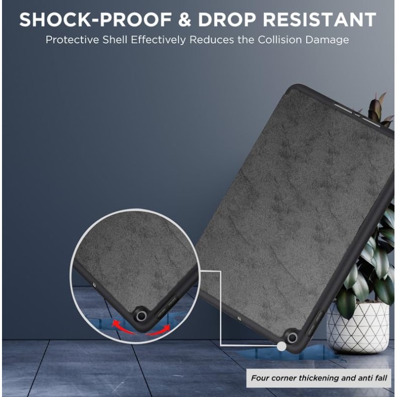 Robustrion Cover for iPad 9th Generation with Pencil Holder 8th 7th Generation 10.2 inch Marble Series Flip Stand Cover Case - Grey Robustrion Cover for iPad 9th Generation with Pencil Holder 8th 7th Generation 10.2 inch Marble Series Flip Stand Cover Case - Grey