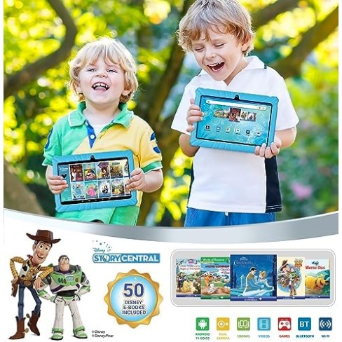 Contixo 7 Android Kids Tablet 32GB Includes 50+Disney Storybooks Stickers (Value $200) Kid-Proof Case (2023 Model V8) Blue Contixo 7 Android Kids Tablet 32GB Includes 50+Disney Storybooks Stickers (Value $200) Kid-Proof Case (2023 Model V8) Blue