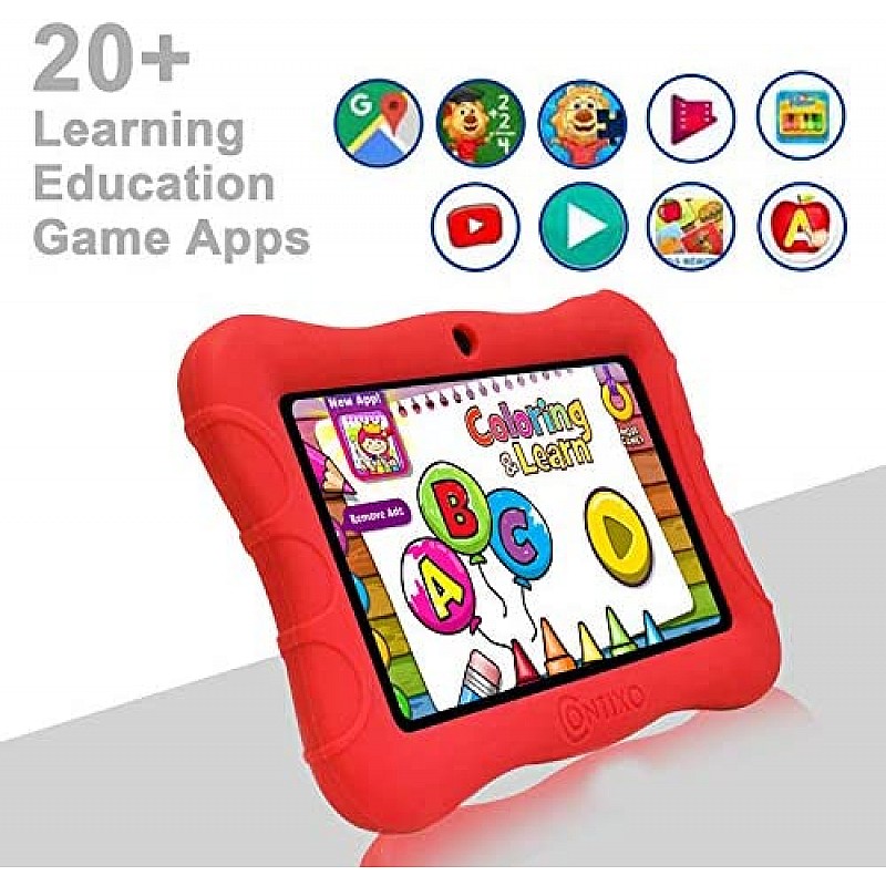 Contixo 7 Inch Kids Learning Tablet Parental Control 16GB (Red)